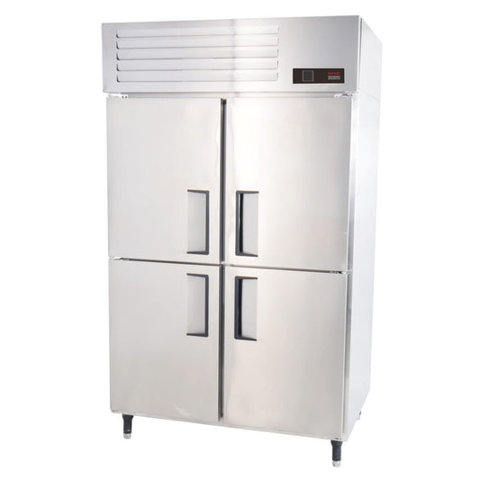4 Door Stainless Steel Upright Freezer