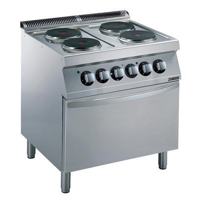 Modular Cooking Range Line EVO700 4-Hot Plates Electric Boiling Top Range on Electric Oven 372016
