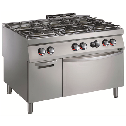Modular Cooking Range Line EVO900 6-Burner Gas Range 10kW on Gas Oven with Cupboard 392263