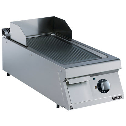 Modular Cooking Range Line EVO900 400mm Electric Fry Top, Ribbed Brushed Chrome Sloped Plate 392356