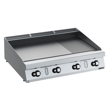 Modular Cooking Range Line EVO900 1200mm Gas Fry Top HP, Smooth and Ribbed scratch resistant chromium Plate 392407