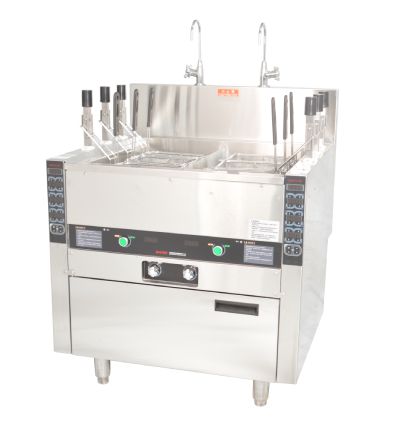 Super Automatic Noodle Cooker Plus-6 Baskets with Steam Box
